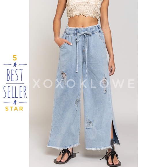 POL Wide Leg Denim Pants main image 1